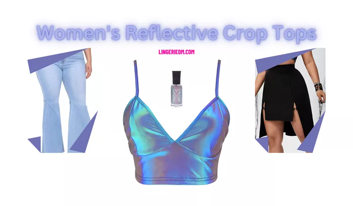 Giovacker Women's Reflective Crop Tops