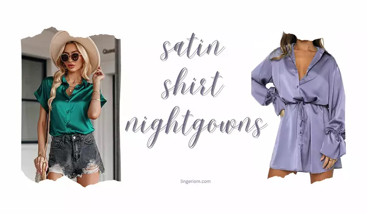 satin shirt gown styles