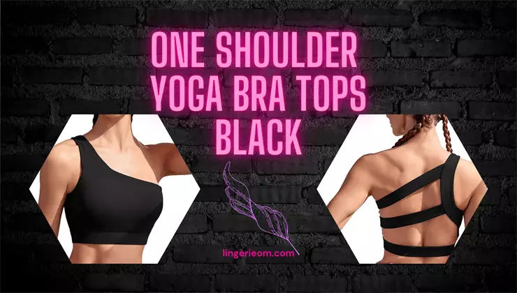 One Shoulder Yoga Bra Tops Black