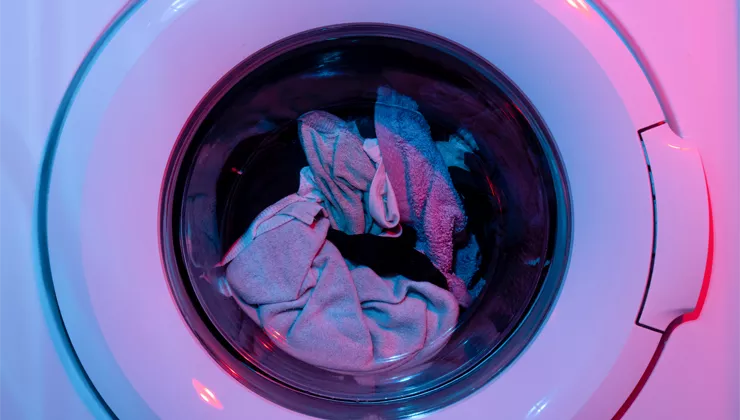 Washing clothes in the machine